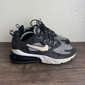 Nike Air Max 270 React Black Vast Grey Running Shoes Men’s Size 10.5 AO4971-001
